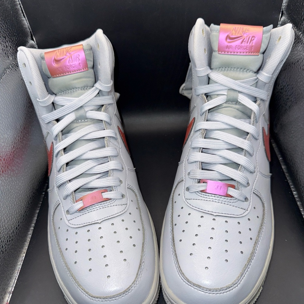 Size 9.5 - Nike Air Force 1 '07 LV8 High Pure Platinum, 806403-010, Clean, NoBox